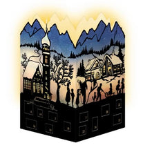 Lade das Bild in den Galerie-Viewer, Adventskalender Windlicht / Scherenschnitt