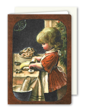 Lade das Bild in den Galerie-Viewer, Klappkarte Baking Girl, inkl. Couvert