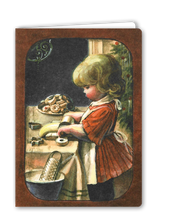 Lade das Bild in den Galerie-Viewer, Klappkarte Baking Girl, inkl. Couvert