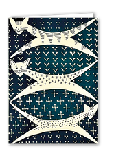 Lade das Bild in den Galerie-Viewer, Klappkarte Katzen inkl. Couvert