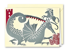 Lade das Bild in den Galerie-Viewer, Klappkarte Drache inkl. Couvert