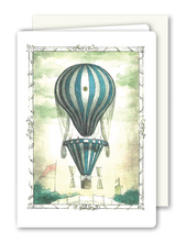 Lade das Bild in den Galerie-Viewer, Klappkarte Blue Balloon, inkl. Couvert