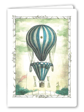 Lade das Bild in den Galerie-Viewer, Klappkarte Blue Balloon, inkl. Couvert