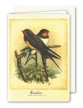 Lade das Bild in den Galerie-Viewer, Klappkarte Swallows, inkl. Couvert