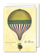 Lade das Bild in den Galerie-Viewer, Klappkarte Le Tricolor Balloon, inkl. Couvert