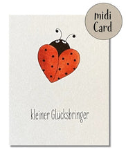 Lade das Bild in den Galerie-Viewer, Postkarte Midi Glücksbringer, inkl. Couvert
