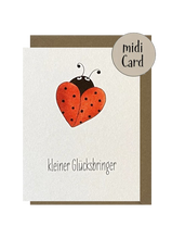 Lade das Bild in den Galerie-Viewer, Postkarte Midi Glücksbringer, inkl. Couvert
