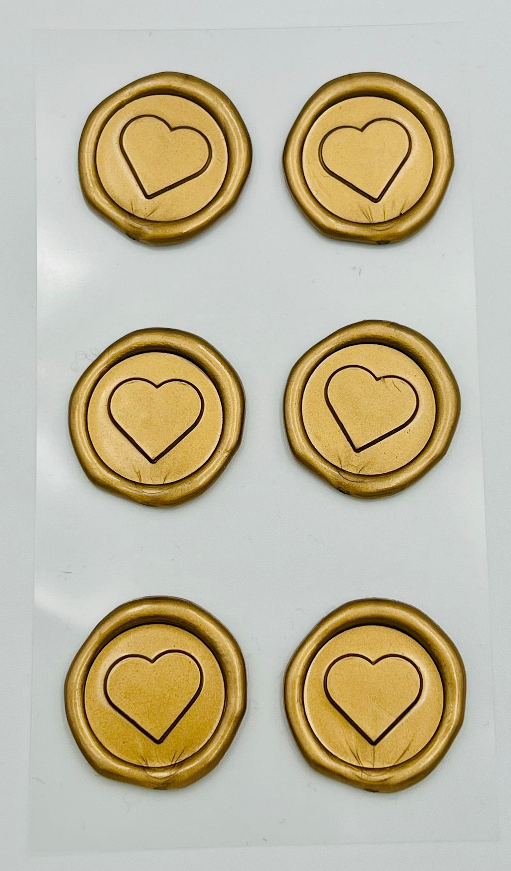 Wachssiegel-Sticker Herz gold