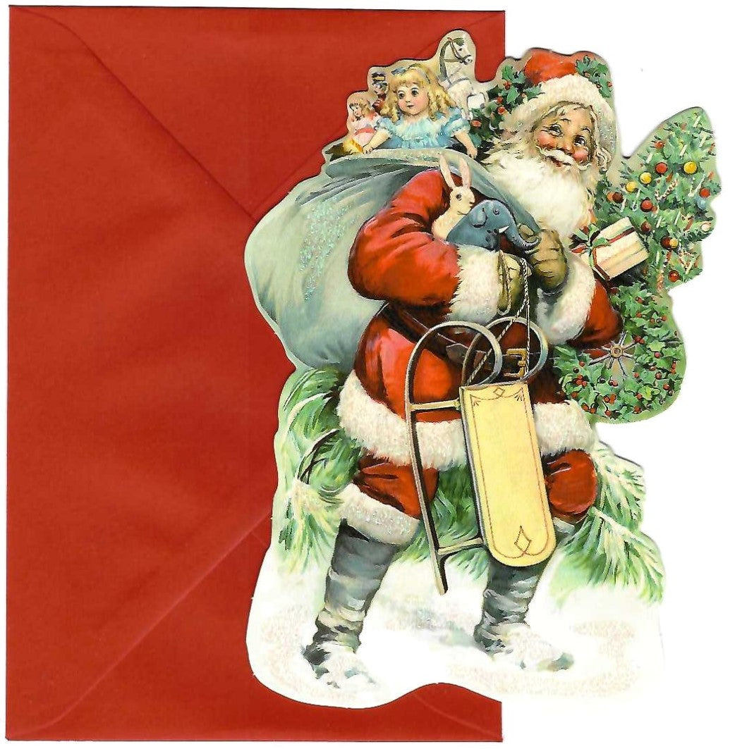 Postkarte gestanzt Weihnachtsmann