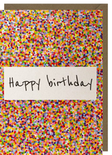 Lade das Bild in den Galerie-Viewer, Postkarte bunter Geburtstag, inkl. Couvert
