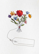 Lade das Bild in den Galerie-Viewer, Postkarte bunter Strauss, inkl. Couvert
