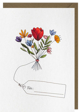 Lade das Bild in den Galerie-Viewer, Postkarte bunter Strauss, inkl. Couvert
