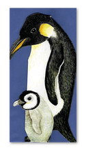 Lade das Bild in den Galerie-Viewer, 3D-Karte Pinguinfamilie, inkl. Couvert
