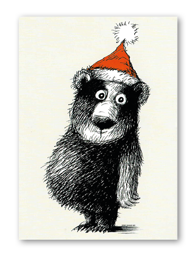 Postkarte Der Weihnachtsbär