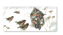 Lade das Bild in den Galerie-Viewer, Postkarte Birds on the Snow, inkl. Couvert
