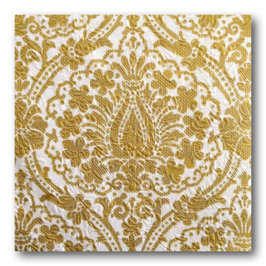 Servietten 33 x 33 cm - Elegance Jaipur White-Gold
