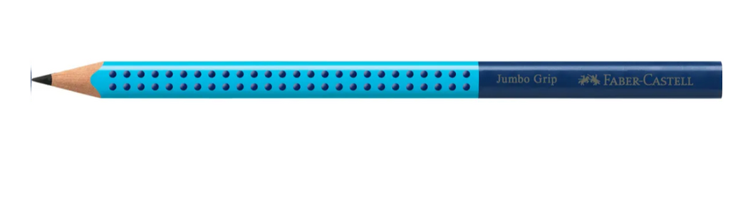 FABER-CASTELL Bleistift JUMBO GRIP B hellblau-blau