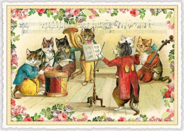 Postkarte Katzenkonzert