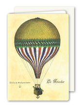 Lade das Bild in den Galerie-Viewer, Klappkarte Le Tricolor Balloon, inkl. Couvert
