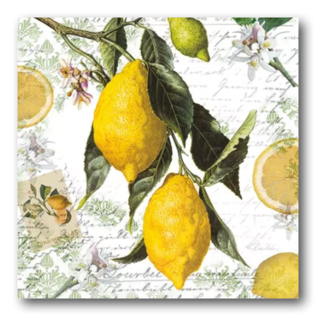 Servietten 33 x 33 cm - Lemon