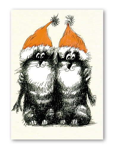 Postkarte Die Weihnachtszwillinge