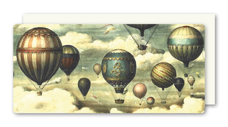 Postkarte Balloons, inkl. Couvert
