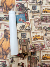 Lade das Bild in den Galerie-Viewer, Geschenkpapier Vintage Toy Shelves
