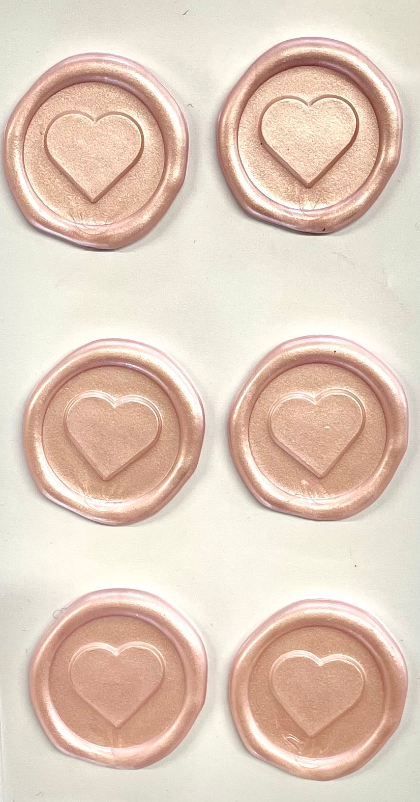 Wachssiegel-Sticker Herz rosa