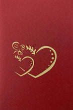 Lade das Bild in den Galerie-Viewer, Pop-up Karte Hochzeitspaar rot, inkl. Couvert
